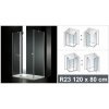 Aquatek GLASS R GLASSR23CH120X8062 (Sprchový kút obdĺžnikový s jednými otváracími dverami)
