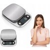 POTRAVINÁRSKA VÁHA do kuchyne do 5 kg presnosť do 0,1 g na batérie LCD displej