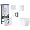 Grohe Rapid SLX - Set predstenovej inštalácie, klozetu, dosky SoftClose, tlačidla Skate Cosmopolitan a súpravy na vhadzovanie tabliet, alpská biela SANI11BB3139