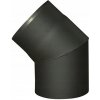 Koleno dymové 130 mm/45 °, hrubostenné 1,5 mm, čierne