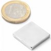 SOLLAU Neodymový magnet hranol 20x20x3 mm, N42, ponikelovaný