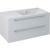 SAPHO - WAVE umývadlová skrinka 89,7x45x47,8cm, biela, pravá WA093-3030