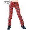 nohavice gotický BLACK PISTOL Tartan Pants Red-Green