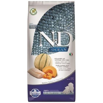 N&D Dog Ocean Pumpkin GF Puppy Medium & Maxi, Cod & Cantaloupe melon 2,5 kg