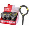Svietidlo Strend Pro, s lupou, 100 lm, 113x242x22 mm, 2xAA, sellbox 15 ks, lupa