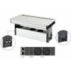 VersaFlap mono 2.0, 2x 230 V, 2x RJ45, 1x USB A, 1x USB C strieborná