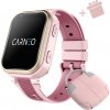 Detské smart hodinky Carneo GUARDKID+ 4G ULTRA - ružové + slúchadlá BeCool pink