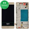 LCD displej + Dotykové sklo + Rám + Batéria Huawei P8 Lite ALE-L21 Gold Aftermarket