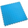 Modrá PVC vinylová záťažová dlažba Fortelock Industry Ultra (peniazky) - dĺžka 51 cm, šírka 51 cm, výška 1 cm
