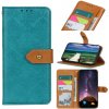 Peňaženkové kožené puzdro Floral na Motorola Moto G72 - Modrá