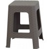 MEGA PLAST Taburet antracitový 35,5 x 35,5 x 45 cm