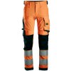 Reflexné nohavice AllroundWork Stretch pracovná trieda 2 oranžové vel. 58