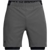 Pánske krátke nohavice Under Armour, VANISH WOVEN 2IN1 STS tmavo sivá,čierna XXL