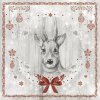 DAISY SDGW 017501 Shabby Wood Painted Deer, servítky 33x33cm, 3-vrstvové, vianočné (20ks)