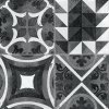 Retro dlažba Rustic black white 30x30 cm