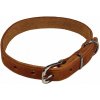 Bafpet Obojek z mastné kože ZUBR 50cm/20mm koňak