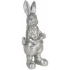 Clayre & Eef 56 / 5000 Výsledky překladu Strieborná dekorácie králika s mrkvou métallique - 6 * 6 * 13 cm - Clayre & Eef