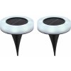 Globo Solar 36414-2 LED záhradný stĺpik 2x0,06W | 3200K | IP44 - sada 2ks, na zapichnutie, čierna