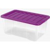 Plastový úložný box s vekom Heidrun Quasar 50 l