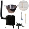 Goulash Cauldron kotol na guláš a zabíjačku nerez 100 L (1,2 mm), Goulash Cauldron kotlina 60 cm KOV, Goulash Cauldron pokrievka drevo, KEMPER plynový horák liatina (varič) 7 kW PB, vareška 80 cm SMRE