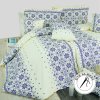 EMI Obliečky Etno krémovo modré bavlna 140x200 70x90