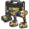 Dewalt DCK268P2T - Sada AKU bezuhlíková príklepová vŕtačka DCD791 + rázový uťahovák DCF887 18V, 2x AKU 5,0Ah, nabíjačka, kufor TSTAK™