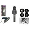 Mikrofón Karaoke Bluetooth čierny na batérie s USB káblom v krabici 10x28x8,5cm -