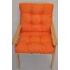 Nábytek PEGAS Polstr na zahradní křeslo s nízkým opěradlem - látka oranžový melír