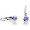Cutie Jewellery Detské náušnice C1537B Ametyst -Biele zlato 585/000