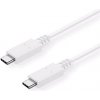 Kabel C-TECH USB 3.2, Type-C (CM/CM), PD 100W, 20Gbps, 1m, bílý CB-USB32-10W