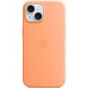 Apple iPhone 15 Plus Silicone Case with MagSafe Orange Sorbet MT173ZM/A