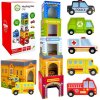 WOOPIE GREEN Puzzle kocky Farma v krabičkách + figúrky 10 ks