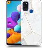 Picasee silikónový čierny obal pre Samsung Galaxy A21s - White tile