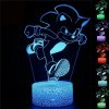 3Dmix 3DL-CLK068 – 3D LED nočná lampa - Sonic (Hodiny s budíkom)