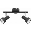 Rabalux 5323 prisadené stropné bodové svietidlo Konrad 2x50W | GU10 | IP20 - nastaviteľné, čierna