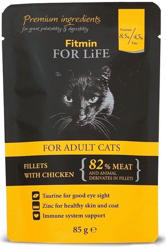 Fitmin Cat pouch adult chicken 28 x 85 g