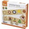 VIGA DREVENÉ KOCKY PUZZLE HRA SKLADAČKA TVAR
