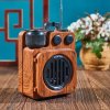 Staré vintage radio prijímač - retro drevené s Bluetooth + FM/AM rádio / AUX / USB disk / Micro SD