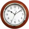 DREVENÉ OKRÚHLE HNEDÉ TICHÉ NÁSTENNÉ HODINY RETRO JVD NS7111.41 29 cm