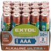 Extol EX42012 Baterie alkalické ENERGY ULTRA +, 20ks, 1,5V AAA (LR03) -LIGHT