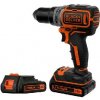 BLACK+DECKER Náradie - 18V AKU vŕtací skrutkovač, 2x aku 2,0 Ah Li-Ion, nabíjačka BL186K1B2-QW