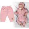 Baby Nellys Pletené nohavice Hand Made Girl ružové