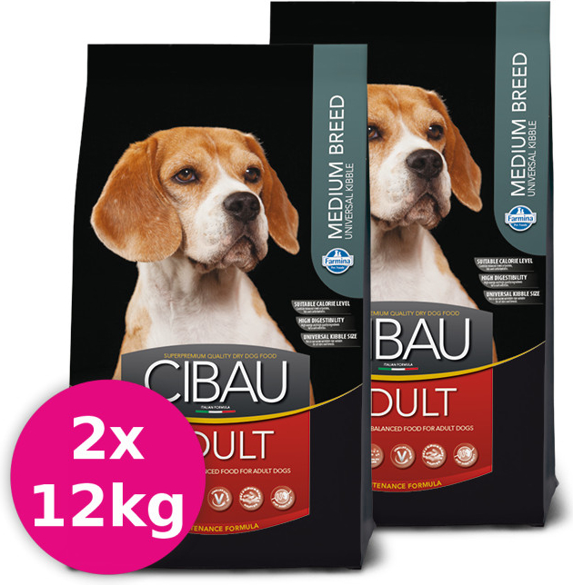 Cibau dog Adult Medium 2 x 12 kg