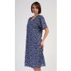 Vienetta Dámska nočná košeľa s krátkym rukávom Miriam Farba: Modrá - tmavo, Veľkosť: XL