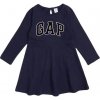 Gap V-frch Logo dievčenské šaty tmavo modrá
