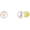 Olivie Náušnice 5mm PERLY AAA GOLD 9115 Ag 925; ≤1,1 g.