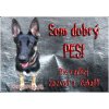 Pozorpes.sk, výstražná tabuľka (Nemecký ovčiak)