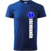 Nápis Záchranár + hviezda - Klasické pánske tričko vyššej gramáže - XL ( Kráľovská modrá )