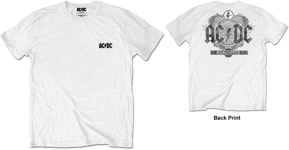 AC/DC tričko Black Ice biele