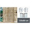 Aquatek PARTY R23 obdĺžnikový sprchový kút 120 x 80 cm s povrchovou úpravou (PARTY R23 120x80 Sprchový kút obdĺžnikový s jednými otváracími dverami)
